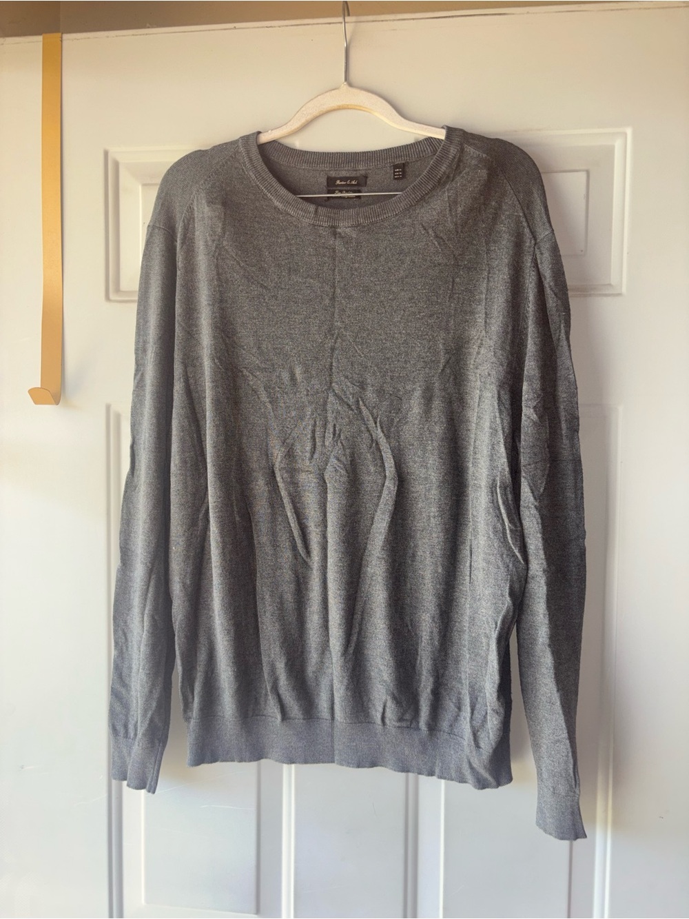 Porter & Ash gray long sleeve lightweight sweater size XL